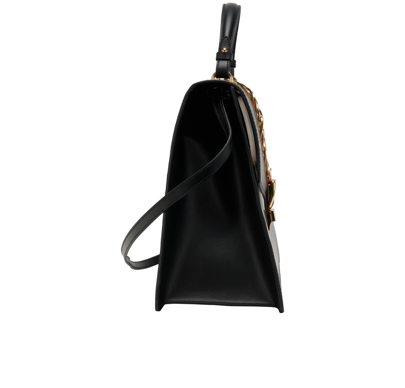 Maxi Sylvie, &pound;750, Handbags, Black, Leather, Side view